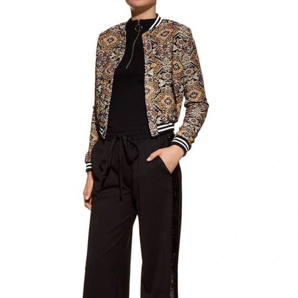 Maje - BASLIRA TAPESTRY-INSPIRED JACQUARD BOMBER JACKET - Picture 4 of 14